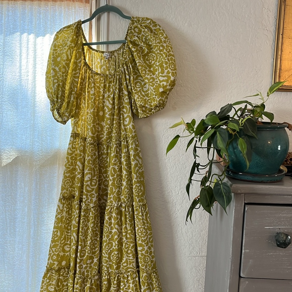 Boho cotton puff sleeve dress (similar to Farm Rio)